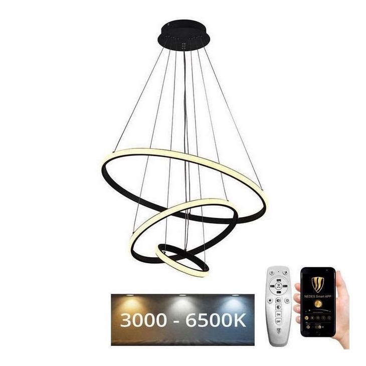 Brilagi - Dimmbare LED-Hängeleuchte an Schnur CIRCLE LED/90W/230V 3000-6500K + Fernbedienung