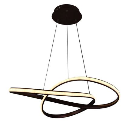 Brilagi - Dimmbare LED-Hängeleuchte an Schnur COSMOWAVE LED/70W/230V 3000-6500K braun + Fernbedienung