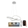 Brilagi - Dimmbare LED-Hängeleuchte an Schnur COSMOWAVE LED/70W/230V 3000-6500K silbern + Fernbedienung