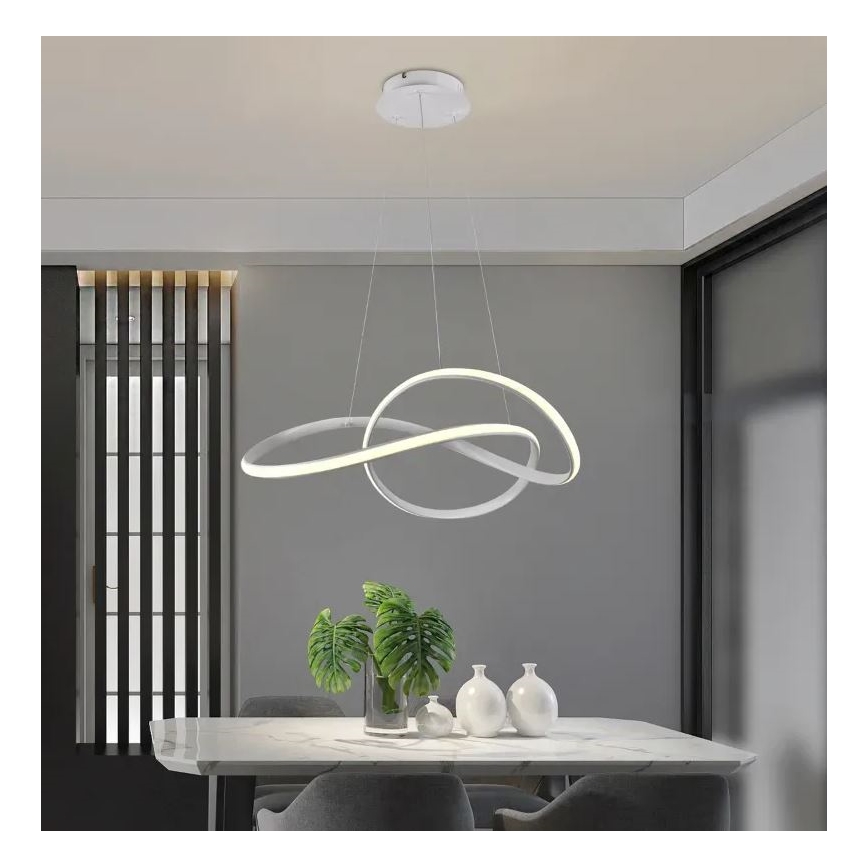 Brilagi - Dimmbare LED-Hängeleuchte an Schnur COSMOWAVE LED/70W/230V 3000-6500K weiß + Fernbedienung