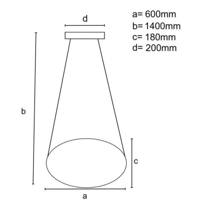 Brilagi - Dimmbare LED-Hängeleuchte an Schnur COSMOWAVE LED/70W/230V 3000-6500K weiß + Fernbedienung