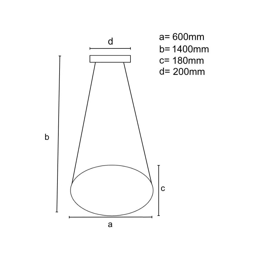 Brilagi - Dimmbare LED-Hängeleuchte an Schnur COSMOWAVE LED/70W/230V 3000-6500K weiß + Fernbedienung