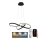 Brilagi - Dimmbare LED-Hängeleuchte an Schnur COSMOWAVE LED/70W/230V schwarz + Fernbedienung
