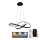 Brilagi - Dimmbare LED-Hängeleuchte an Schnur COSMOWAVE LED/70W/230V schwarz + Fernbedienung