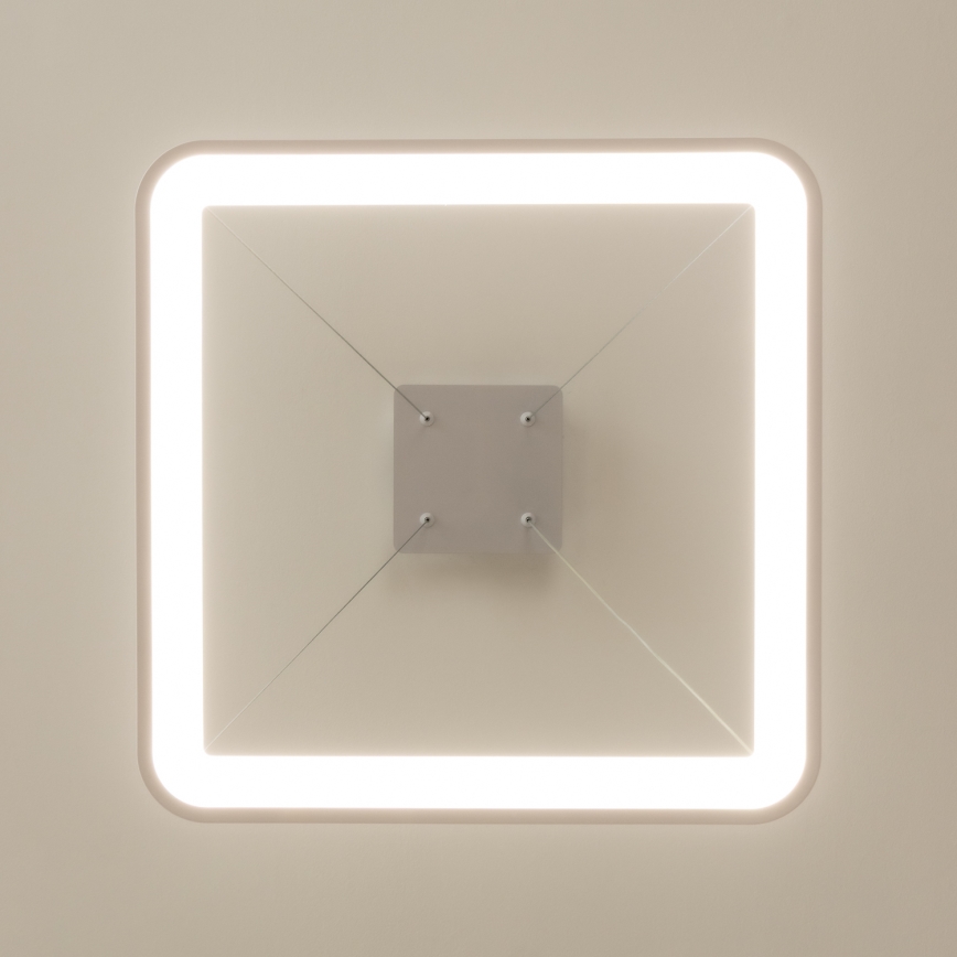 Brilagi - LED-dimmbare Pendelleuchte an Stahlseil FALCON SLIM LED/50W/230V 3000-6500K 50x50 cm weiß + Fernbedienung