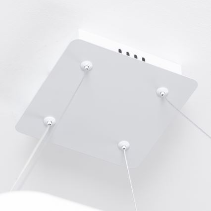 Brilagi - LED-dimmbare Pendelleuchte an Stahlseil FALCON SLIM LED/50W/230V 3000-6500K 50x50 cm weiß + Fernbedienung