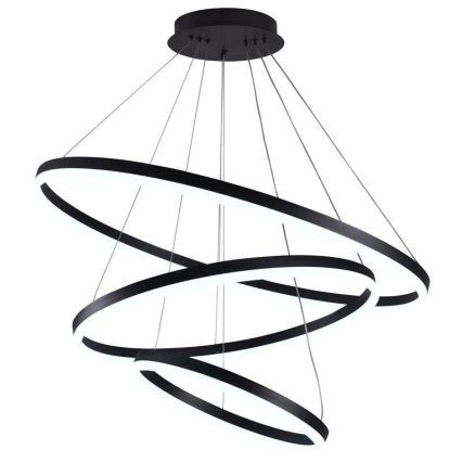Brilagi - Dimmbare LED-Hängeleuchte CIRCLE LED/125W/230V 3000-6500K schwarz + Fernbedienung