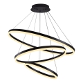 Brilagi - Dimmbare LED-Hängeleuchte CIRCLE LED/125W/230V 3000-6500K schwarz + Fernbedienung