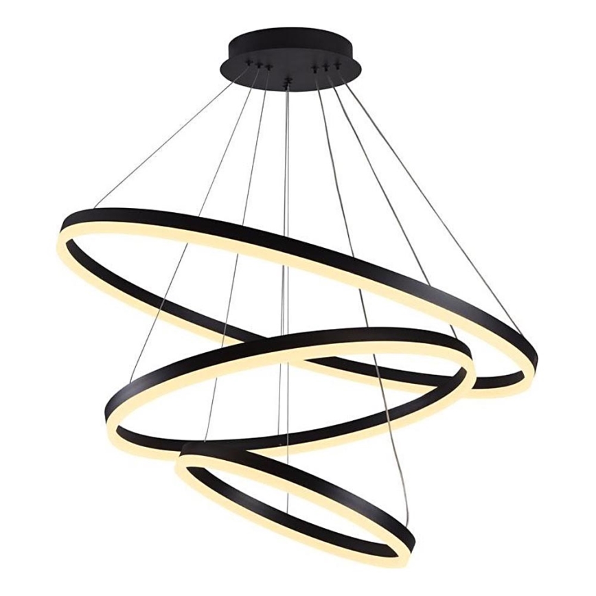 Brilagi - Dimmbare LED-Hängeleuchte CIRCLE LED/125W/230V 3000-6500K schwarz + Fernbedienung