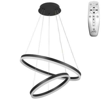 Brilagi - Dimmbare LED-Hängeleuchte CIRCLE LED/70W/230V 3000-6500K schwarz + Fernbedienung
