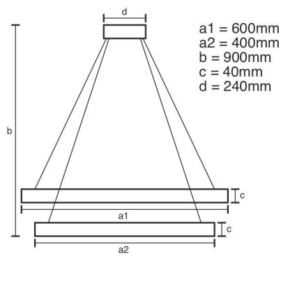 Brilagi - Dimmbare LED-Hängeleuchte CIRCLE LED/70W/230V 3000-6500K schwarz + Fernbedienung