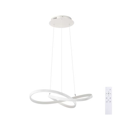 Brilagi - INFINITY LED dimmbare Pendelleuchte mit Seilaufhängung LED/55W/230V 3000-6000K 50x50 cm weiß + Fernbedienung