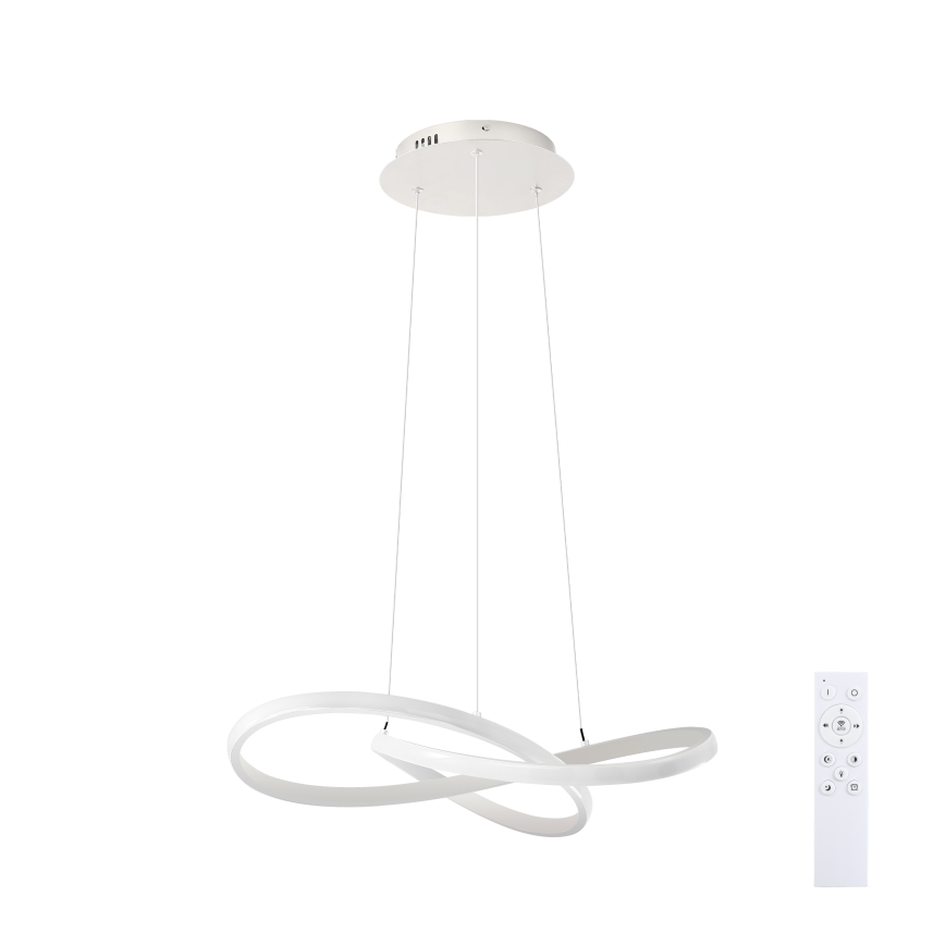 Brilagi - INFINITY LED dimmbare Pendelleuchte mit Seilaufhängung LED/55W/230V 3000-6000K 50x50 cm weiß + Fernbedienung