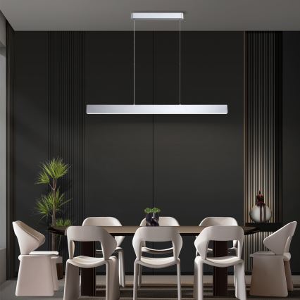 Brilagi - Dimmbare LED-Hängeleuchte SLEEKLINE SMART LED/40W/230V 3000-6000K Wi-Fi Tuya silbern + Fernbedienung