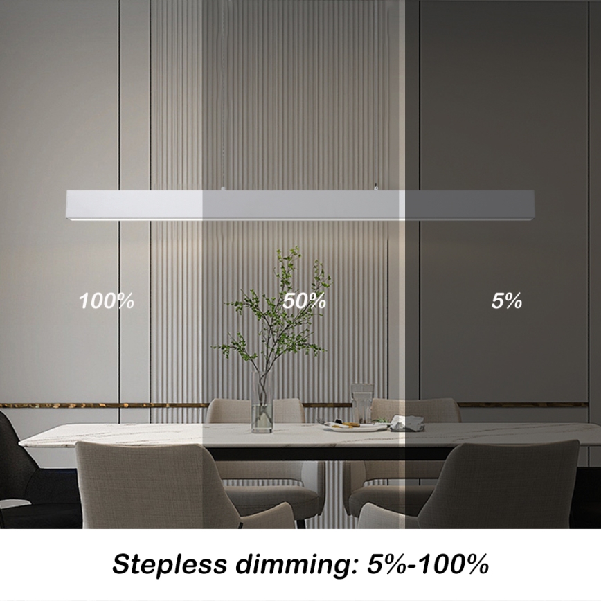 Brilagi - Dimmbare LED-Hängeleuchte SLEEKLINE SMART LED/40W/230V 3000-6000K Wi-Fi Tuya weiß + Fernbedienung