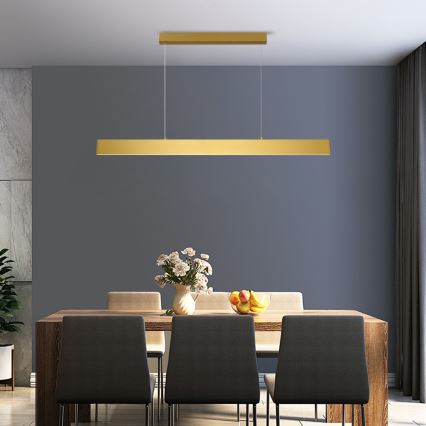 Brilagi - Dimmbare LED-Hängeleuchte SLIMLINE LED/40W/230V 3000-6000K golden + Fernbedienung