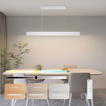 Brilagi - Dimmbare LED-Hängeleuchte SLIMLINE LED/40W/230V 3000-6000K weiß + Fernbedienung