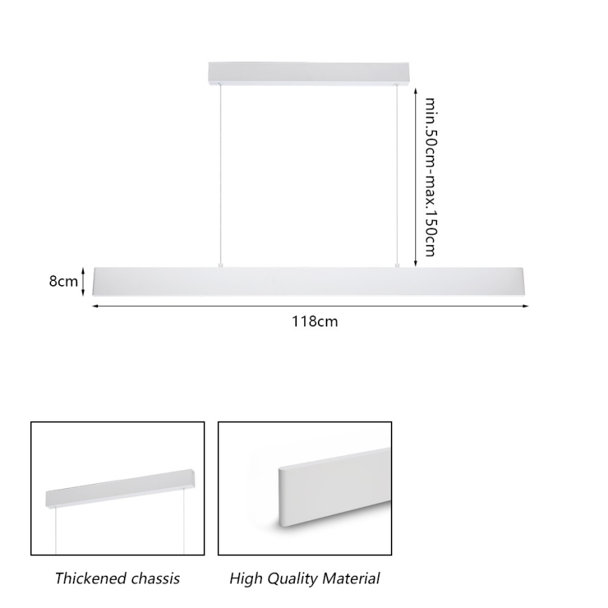 Brilagi - Dimmbare LED-Hängeleuchte SLIMLINE LED/40W/230V 3000-6000K weiß + Fernbedienung
