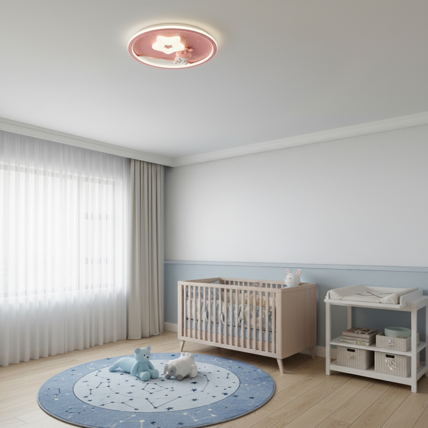 Brilagi - LED-dimmbare Kinder-Deckenleuchte BUNNY LED/83W/230V 3000-6000K Ø 49 cm + Fernbedienung