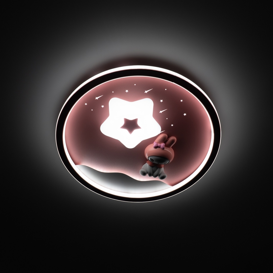 Brilagi - LED-dimmbare Kinder-Deckenleuchte BUNNY LED/83W/230V 3000-6000K Ø 49 cm + Fernbedienung