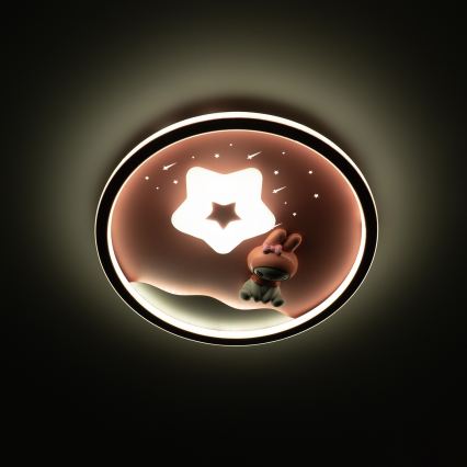 Brilagi - LED-dimmbare Kinder-Deckenleuchte BUNNY LED/83W/230V 3000-6000K Ø 49 cm + Fernbedienung