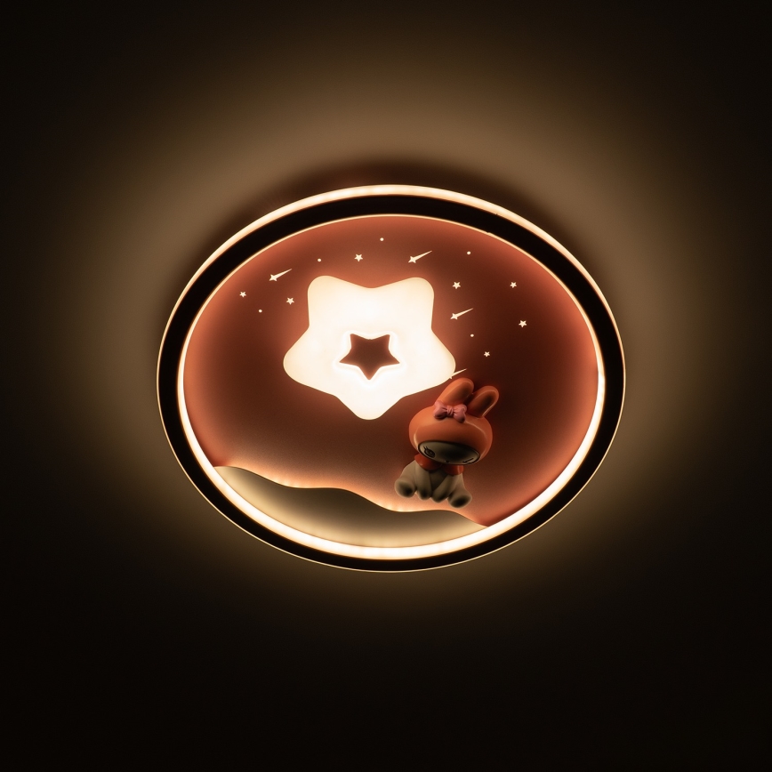 Brilagi - LED-dimmbare Kinder-Deckenleuchte BUNNY LED/83W/230V 3000-6000K Ø 49 cm + Fernbedienung