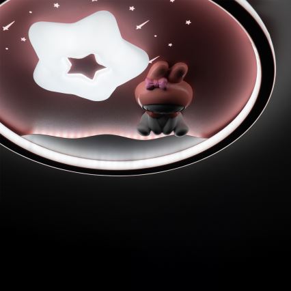 Brilagi - LED-dimmbare Kinder-Deckenleuchte BUNNY LED/83W/230V 3000-6000K Ø 49 cm + Fernbedienung