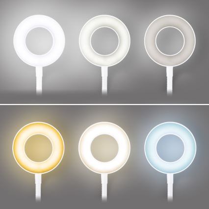 Brilagi - LED-Dimmleuchte mit Clip ORBELA LED/8W/230V 3000/4000/5000K Weiß