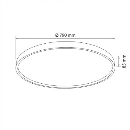 Brilagi - LED-dimmbare Deckenleuchte ALSON LED/72W/230V 3000-6500K Eiche, Durchmesser 78 cm + Fernbedienung