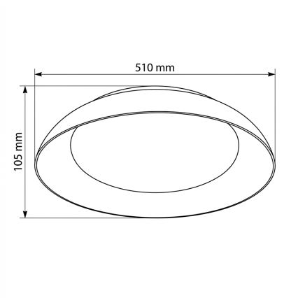 Brilagi - LED dimmbare Deckenleuchte ALVA LED/48W/230V 3000-6500K Ø 51 cm Weiß + Fernbedienung
