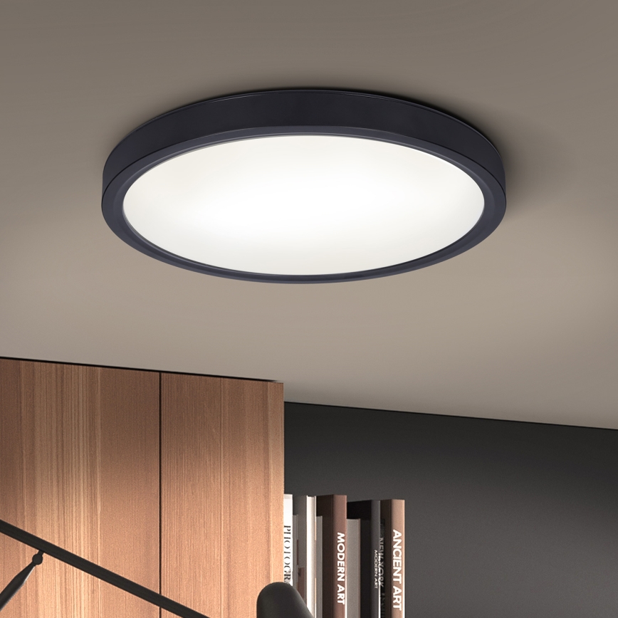 Brilagi - Dimmbare LED-Deckenleuchte ESTELA LED/36W/230V 3000-6500K ø 30 cm schwarz + Fernbedienung