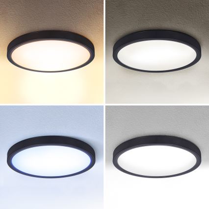 Brilagi - Dimmbare LED-Deckenleuchte ESTELA LED/48W/230V 3000-6500K ø 40 cm schwarz + Fernbedienung