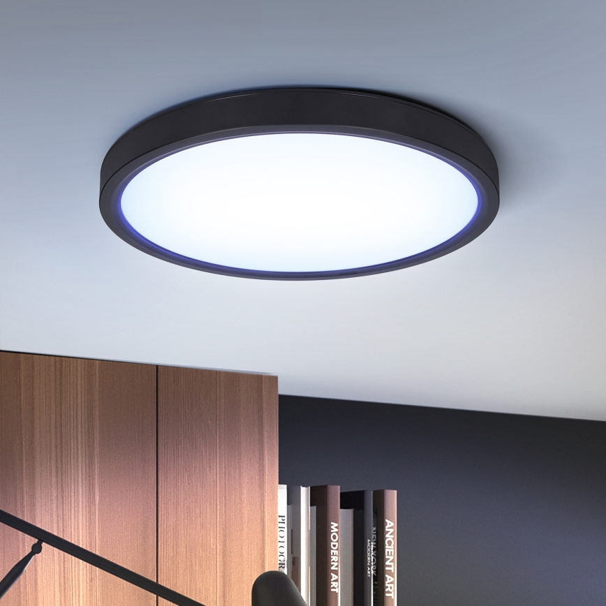 Brilagi - Dimmbare LED-Deckenleuchte ESTELA LED/48W/230V 3000-6500K ø 40 cm schwarz + Fernbedienung