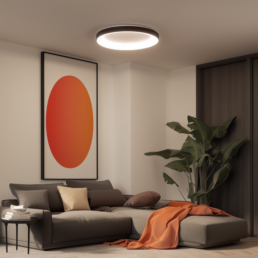 Brilagi - LED-dimmbare Deckenleuchte FALCON II LED/108W/230V 3000-6500K Ø 80 cm schwarz + Fernbedienung