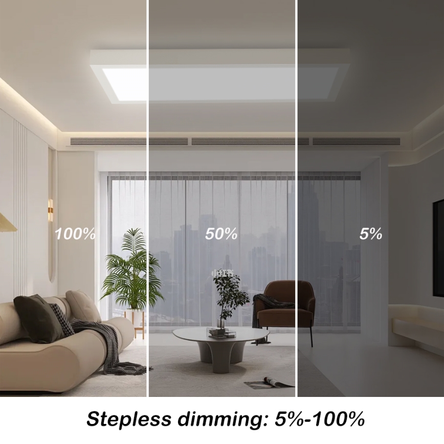 Brilagi - Dimmbare LED-Deckenleuchte für Badezimmer FRAME SMART LED/30W/230V 30x60 cm 3000-6000K IP44 weiß + Fernbedienung