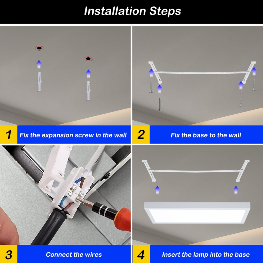 Brilagi - Dimmbare LED-Deckenleuchte für Badezimmer FRAME SMART LED/30W/230V 30x60 cm 3000-6000K IP44 weiß + Fernbedienung