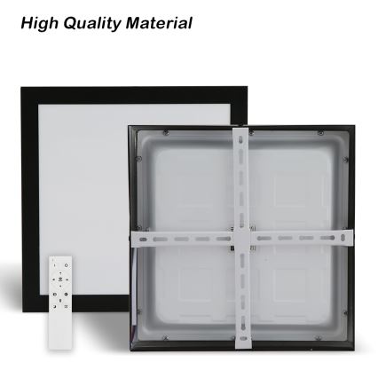 Brilagi - Dimmbare LED-Deckenleuchte für Badezimmer FRAME SMART LED/24W/230V 30x30 cm 3000-6000K IP44 schwarz + Fernbedienung