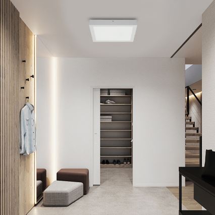 Brilagi - Dimmbare LED-Deckenleuchte für Badezimmer FRAME SMART LED/24W/230V 30x30 cm 3000-6000K IP44 weiß + Fernbedienung