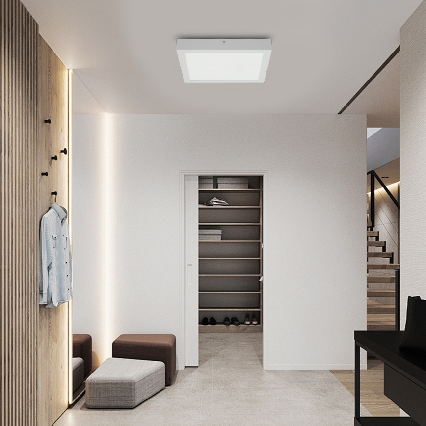 Brilagi - Dimmbare LED-Deckenleuchte für Badezimmer FRAME SMART LED/24W/230V 30x30 cm 3000-6000K IP44 weiß + Fernbedienung