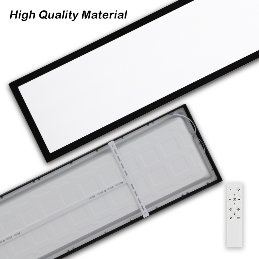 Brilagi - Dimmbare LED-Deckenleuchte für Badezimmer FRAME SMART LED/50W/230V 30x120 cm 3000-6000K IP44 schwarz + Fernbedienung
