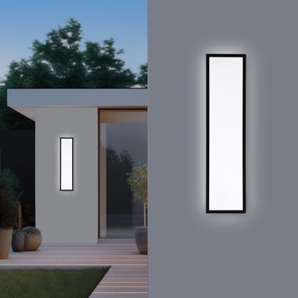 Brilagi - Dimmbare LED-Deckenleuchte für Badezimmer FRAME SMART LED/50W/230V 30x120 cm 3000-6000K IP44 schwarz + Fernbedienung