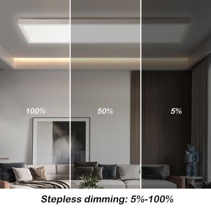 Brilagi - Dimmbare LED-Deckenleuchte für Badezimmer FRAME SMART LED/50W/230V 30x120 cm 3000-6000K IP44 weiß + Fernbedienung