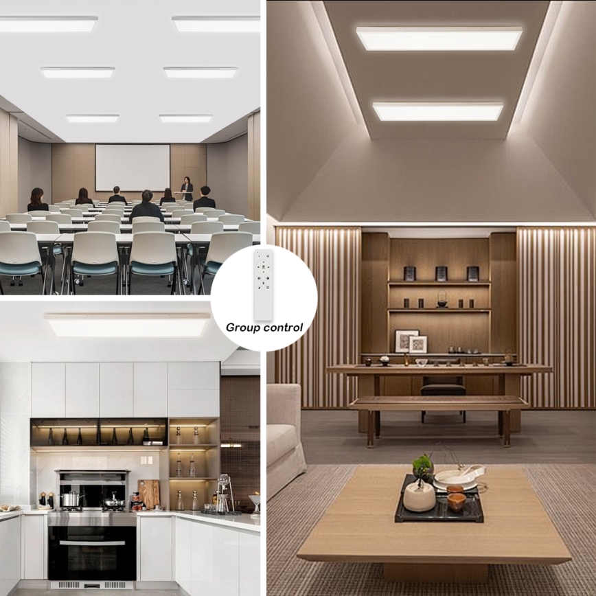 Brilagi - Dimmbare LED-Deckenleuchte für Badezimmer FRAME SMART LED/50W/230V 30x120 cm 3000-6000K IP44 weiß + Fernbedienung