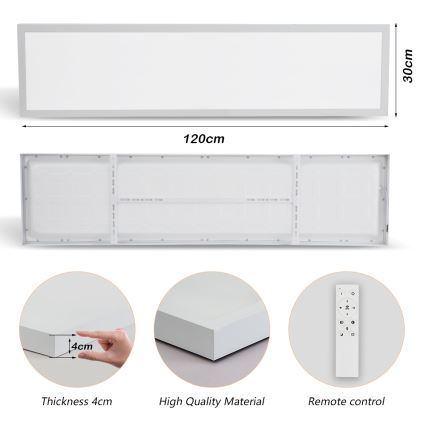Brilagi - Dimmbare LED-Deckenleuchte für Badezimmer FRAME SMART LED/50W/230V 30x120 cm 3000-6000K IP44 weiß + Fernbedienung