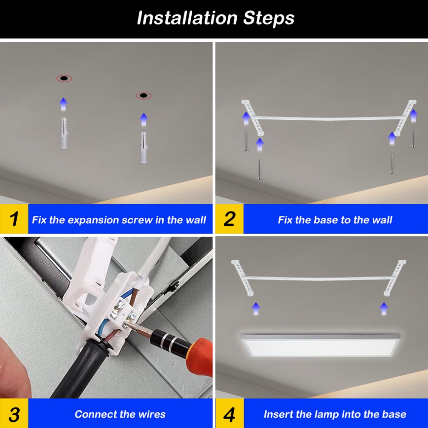 Brilagi - Dimmbare LED-Deckenleuchte für Badezimmer FRAME SMART LED/50W/230V 30x120 cm 3000-6000K IP44 weiß + Fernbedienung