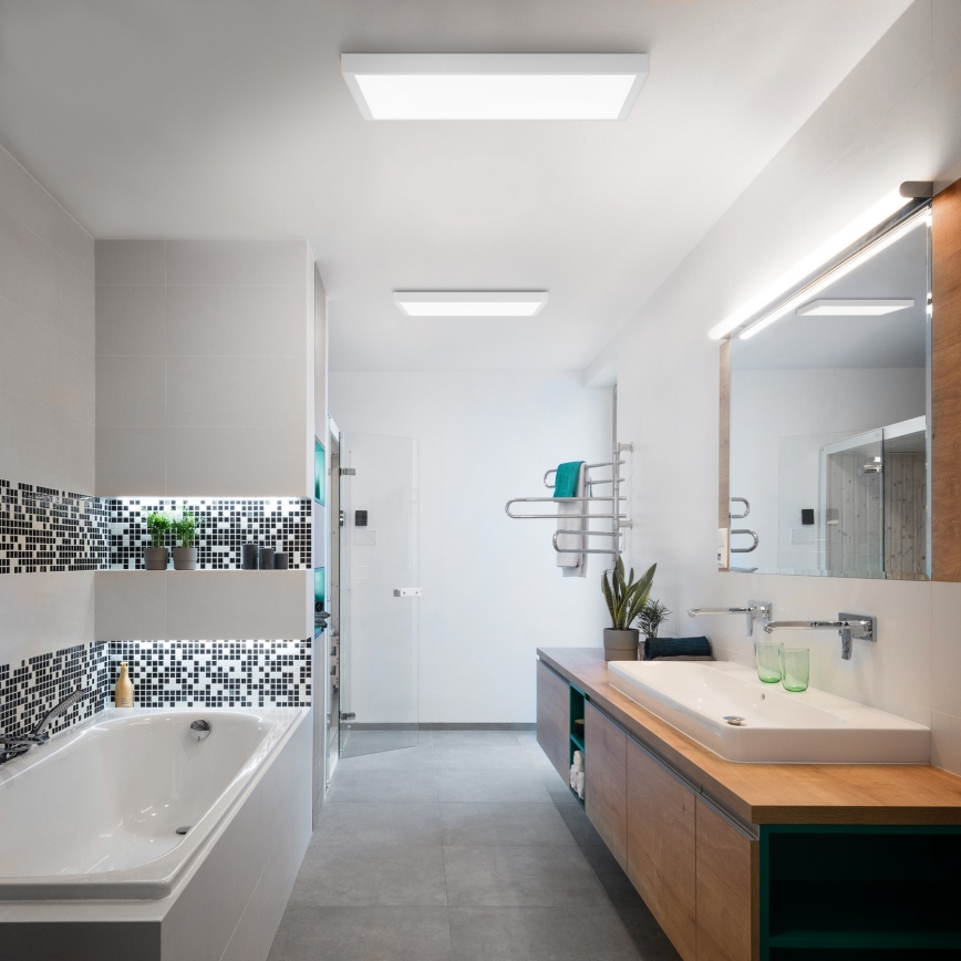 Brilagi - Dimmbare LED-Deckenleuchte für Badezimmer FRAME SMART LED/50W/230V 60x60 cm 3000-6000K IP44 weiß + Fernbedienung