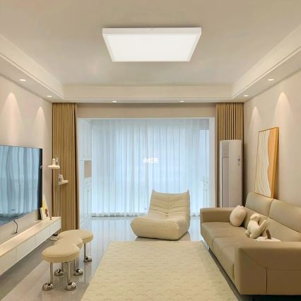 Brilagi - Dimmbare LED-Deckenleuchte für Badezimmer FRAME SMART LED/50W/230V 60x60 cm 3000-6000K IP44 weiß + Fernbedienung