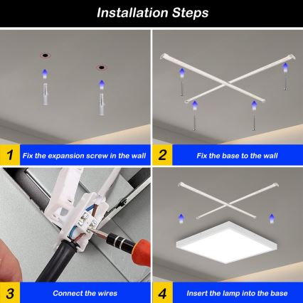 Brilagi - Dimmbare LED-Deckenleuchte für Badezimmer FRAME SMART LED/50W/230V 60x60 cm 3000-6000K IP44 weiß + Fernbedienung