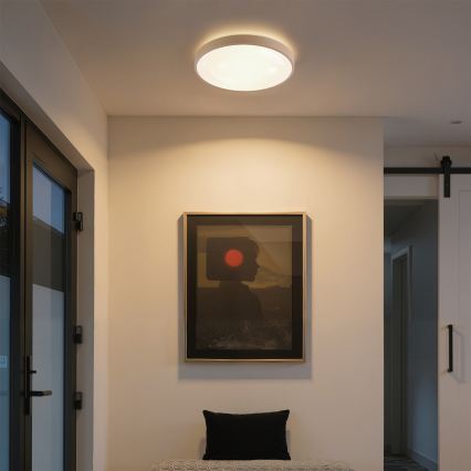 Brilagi - LED-dimmbare Deckenleuchte GLASS POOL DOUBLE LED/48W/230V 3000-6000K 40 cm beige + Fernbedienung