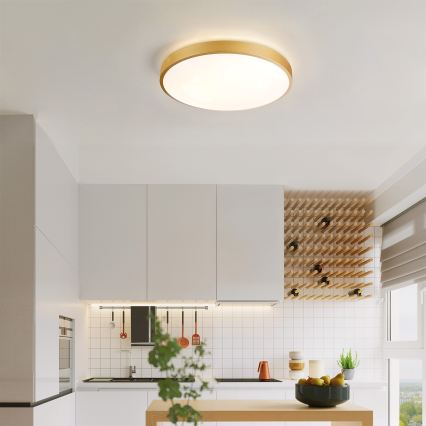 Brilagi - LED-dimmbare Deckenleuchte GLASS POOL DOUBLE LED/48W/230V 3000-6000K 40 cm goldfarben + Fernbedienung